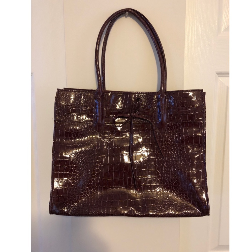 Oversized maroon purse